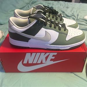 *NWT* Nike Dunk Lows in Oil Green